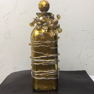 Decorative Bottle with Stopper (Gold)
